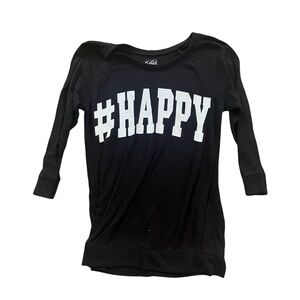 Justice Black #HAPPY Sweatshirt